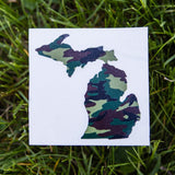 Decal  //  Michigan  ~  Camo Michigan Decal