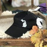 Hat //  Michigan { Black } Trucker Hat